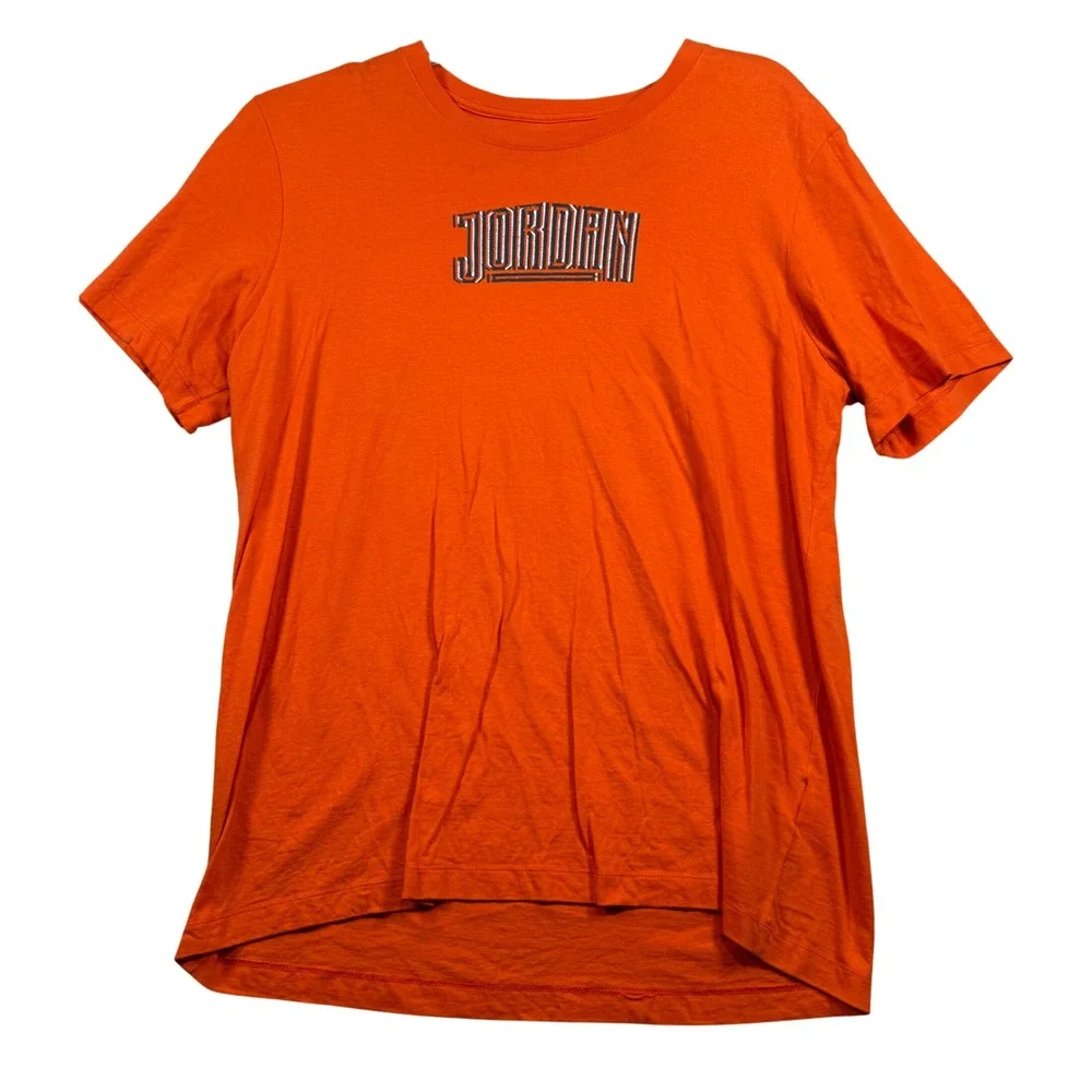 Jordan T-Shirt Mens Large Orange In Your Dreams In Your Nightmares Graphic Tee